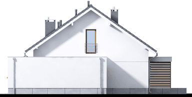 Elewacja prawa domu jednorodzinnego Bianco 2 modern