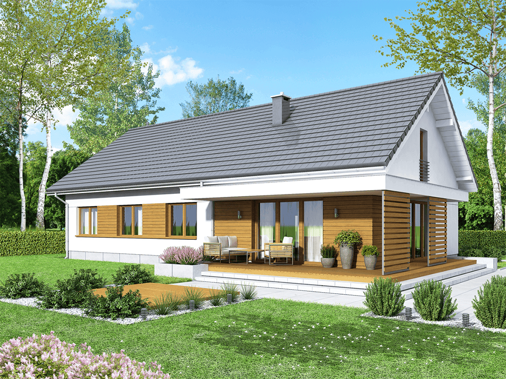 Wizualizacja domu jednorodzinnego Bianco 2 modern