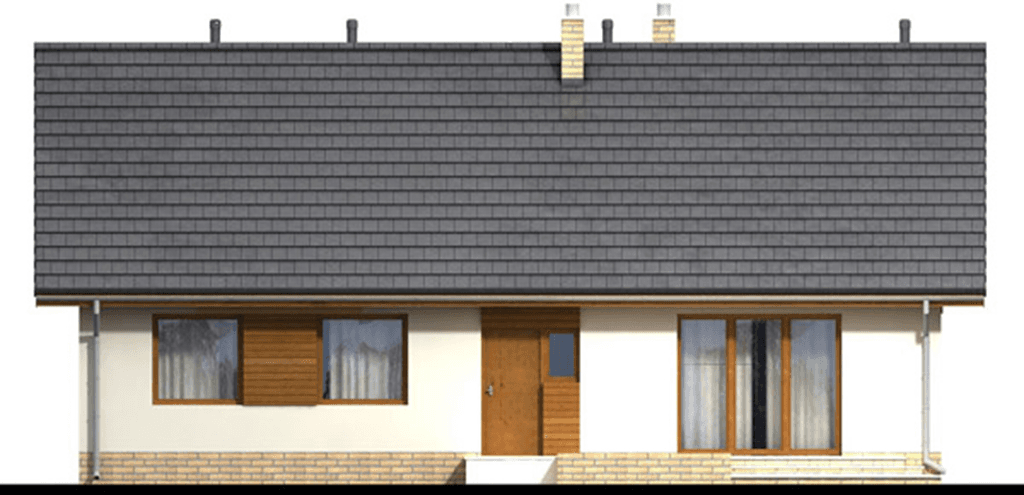 Elewacja tylna domu jednorodzinnego Bianco