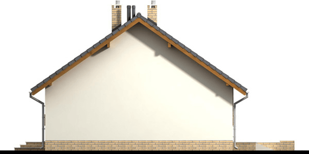 Elewacja prawa domu jednorodzinnego Bianco