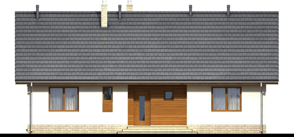 Elewacja frontowa domu jednorodzinnego Bianco