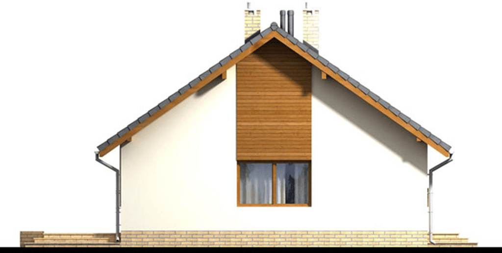 Elewacja lewa domu jednorodzinnego Bianco