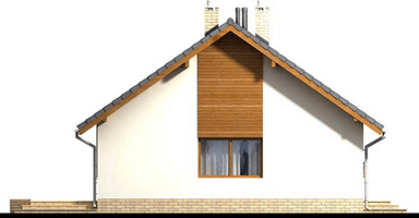 Elewacja lewa domu jednorodzinnego Bianco G1