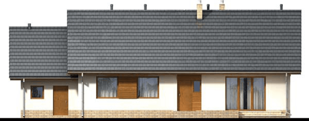 Elewacja tylna domu jednorodzinnego Bianco G1