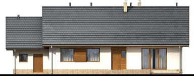 Elewacja tylna domu jednorodzinnego Bianco G1