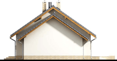 Elewacja prawa domu jednorodzinnego Bianco G1