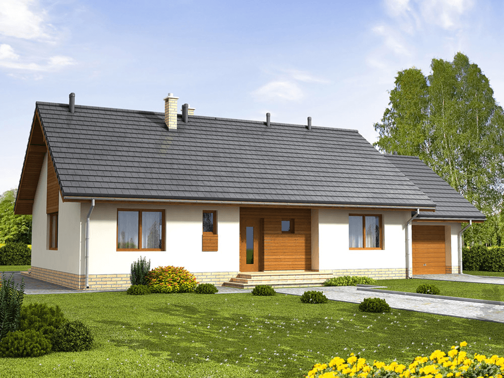 Wizualizacja domu jednorodzinnego Bianco G1