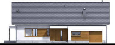 elewacja frontowa domu jednorodzinnego Bianco modern