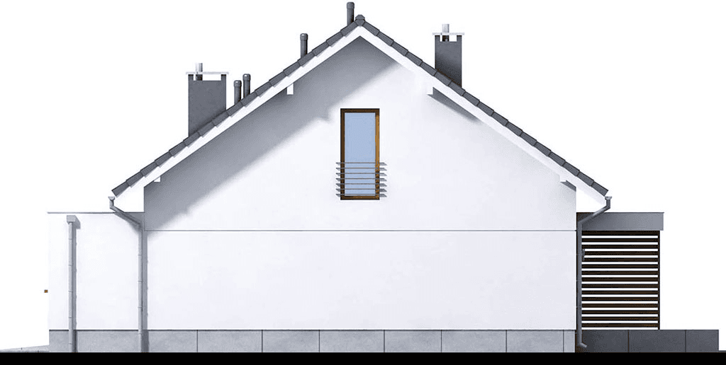 elewacja plewa domu jednorodzinnego Bianco modern