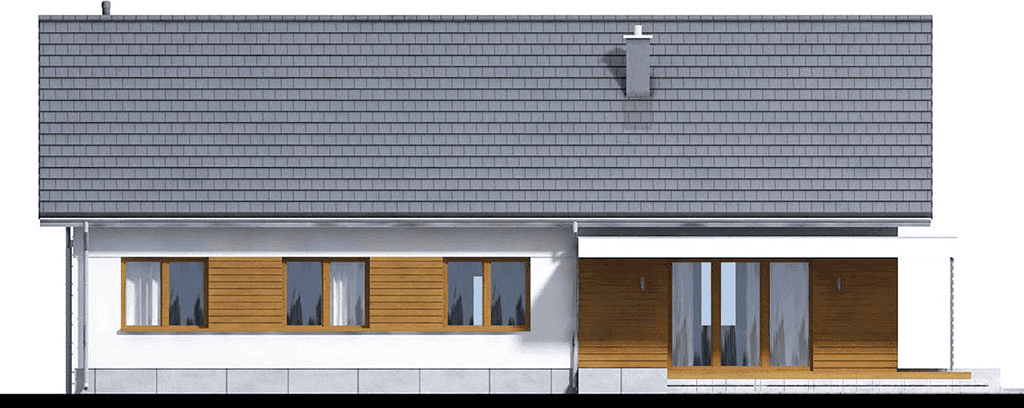 elewacja tylna domu jednorodzinnego Bianco modern