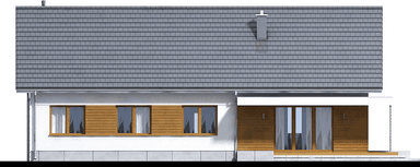 elewacja tylna domu jednorodzinnego Bianco modern