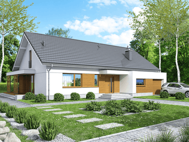wizualizacja domu jednorodzinnego Bianco modern