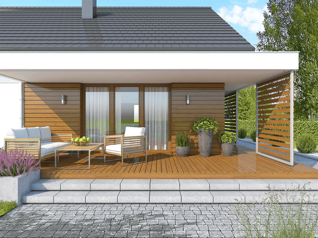 wizualizacja domu jednorodzinnego Bianco modern