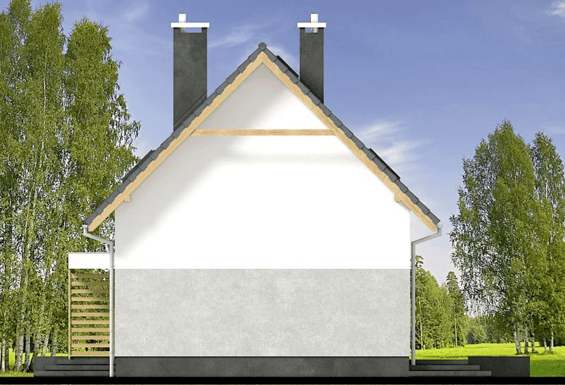 elewacja prawa domu jednorodzinnego Bounty