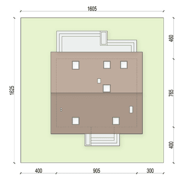 rzut usytuowania domu jednorodzinnego Bounty