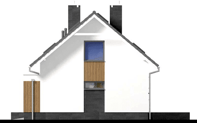 Elewacja prawa domu jednorodzinnego Bueno 2