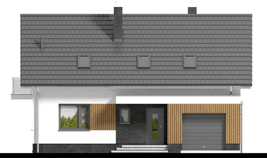 Elewacja frontowa domu jednorodzinnego Bueno 2