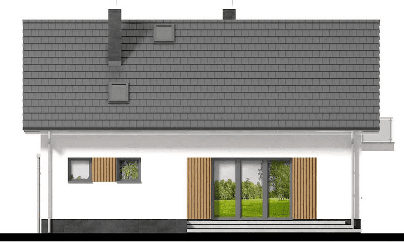 Elewacja tylna domu jednorodzinnego Bueno 2