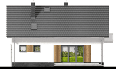 Elewacja tylna domu jednorodzinnego Bueno 2