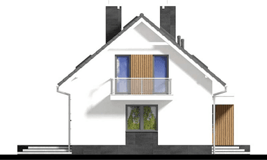 Elewacja lewa domu jednorodzinnego Bueno 2