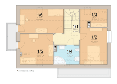 Rzut poddasza domu jednorodzinnego Bueno 2