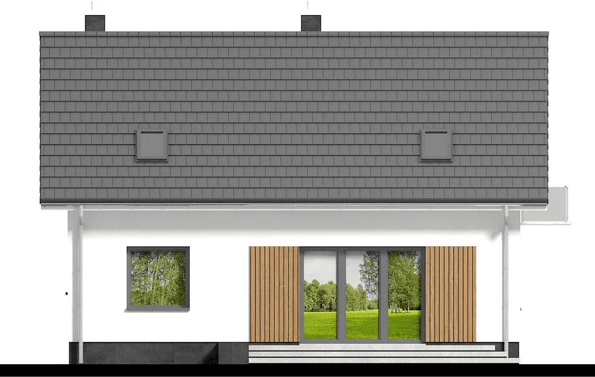 Elewacja tylna domu jednorodzinnego Bueno