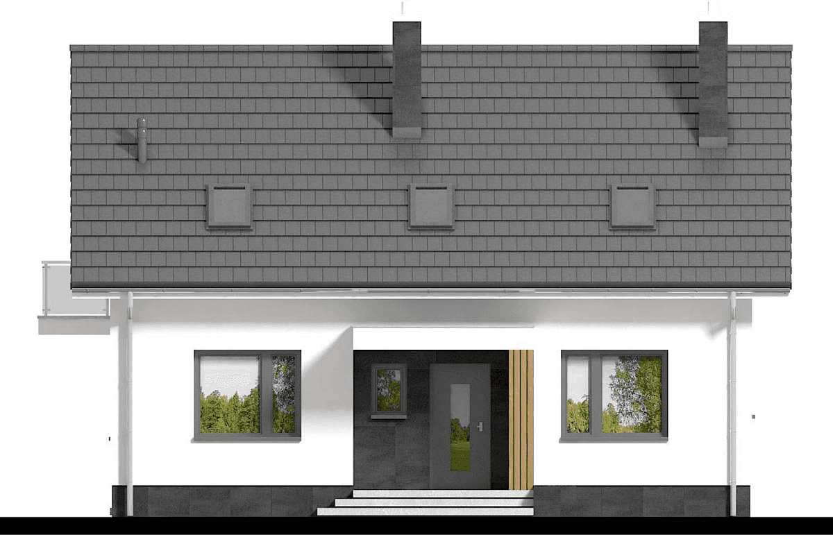 Elewacja lewa domu jednorodzinnego Bueno