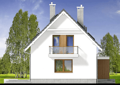 Elewacja prawa domu jednorodzinnego Bueno 3