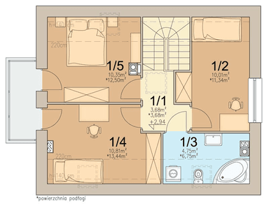 Rzut poddasza domu jednorodzinnego Bueno 3