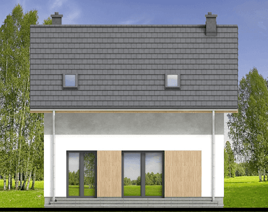 Elewacja tylna domu jednorodzinnego Chili