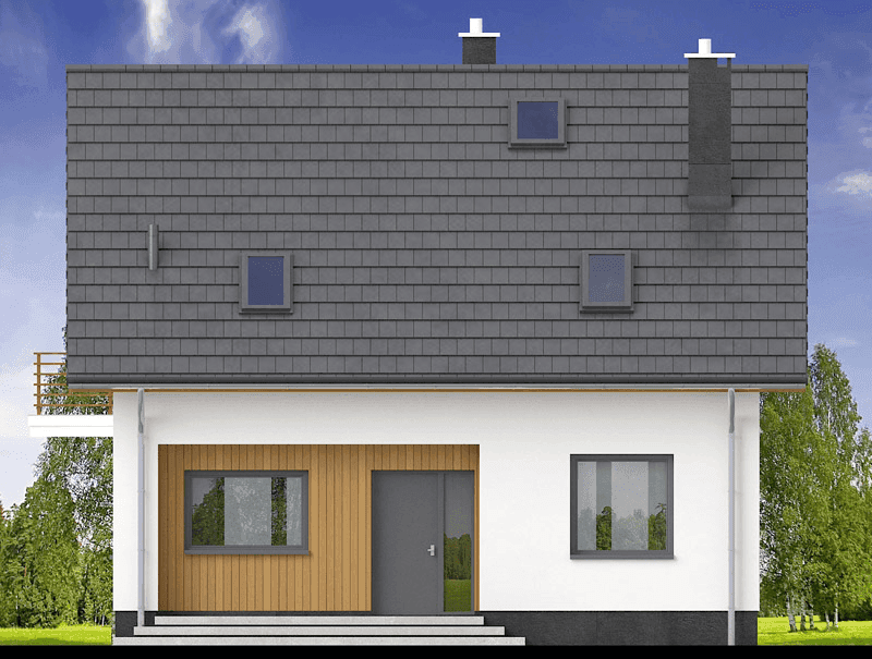 Elewacja frontowa domu jednorodzinnego Comodo