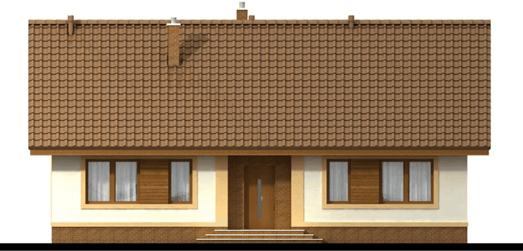 Elewacja frontowa domu jednorodzinnego Daktyl 2