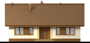 Elewacja frontowa domu jednorodzinnego Daktyl 2