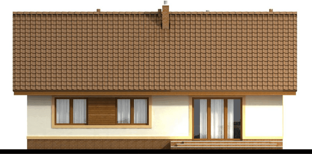 Elewacja tylna domu jednorodzinnego Daktyl 2