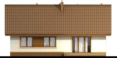 Elewacja tylna domu jednorodzinnego Daktyl 2