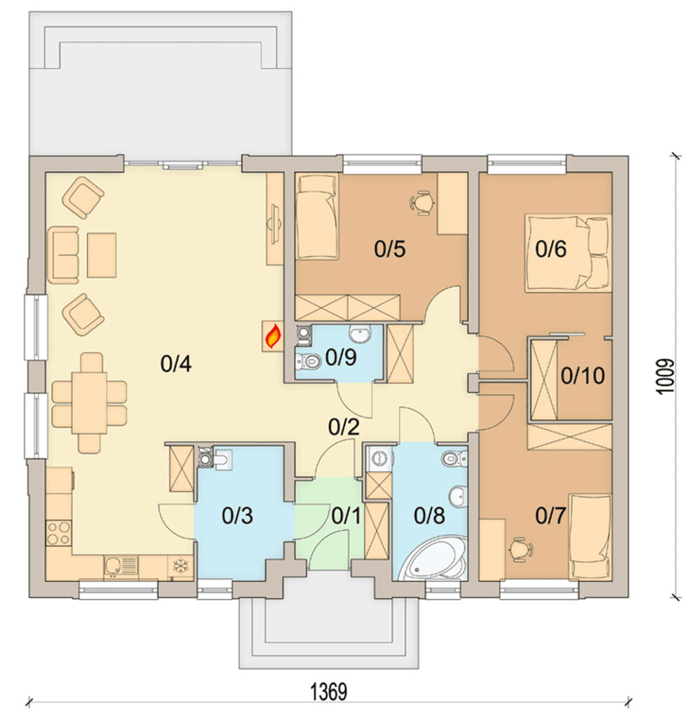 rzut parteru Daktyl 2