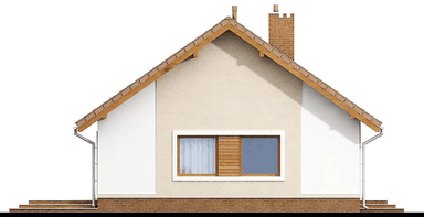 Elewacja lewa domu jednorodzinnego Daktyl