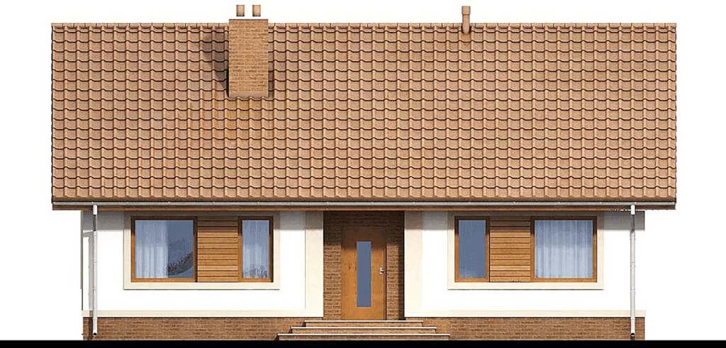 Elewacja frontowa domu jednorodzinnego Daktyl