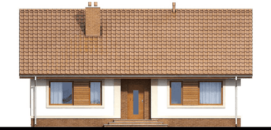 Elewacja frontowa domu jednorodzinnego Daktyl