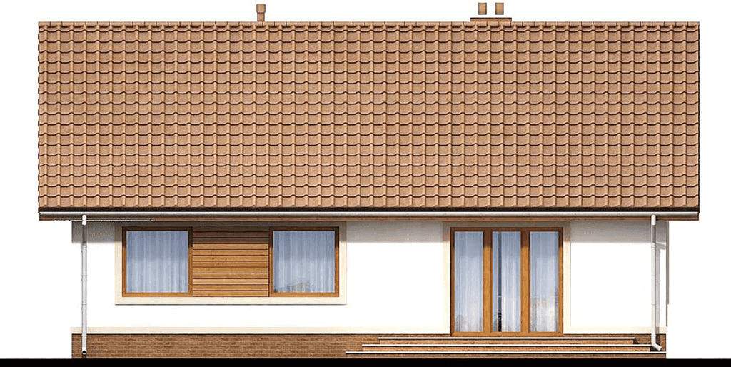 Elewacja tylna domu jednorodzinnego Daktyl