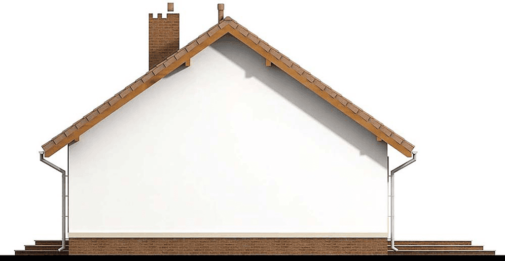 Elewacja prawa domu jednorodzinnego Daktyl