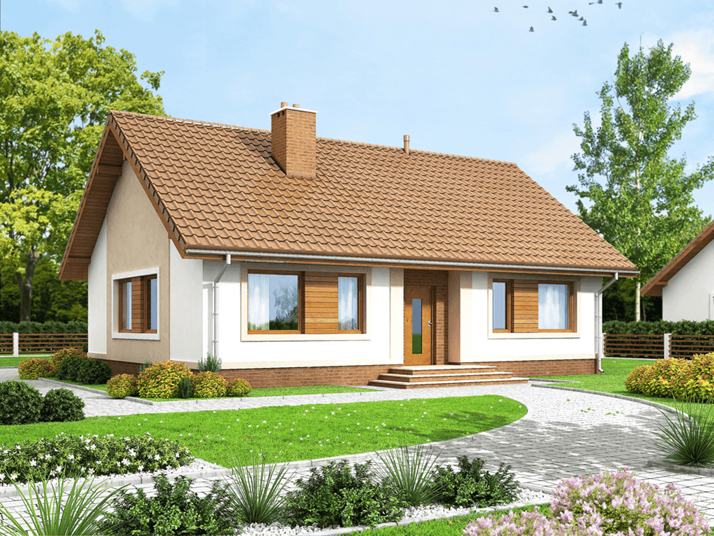 Wizualizacja domu jednorodzinnego Daktyl
