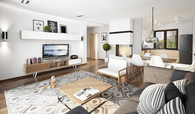 Wizualizacja domu jednorodzinnego Daktyl