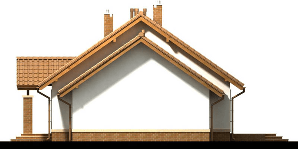 elewacja prawa domu jednorodzinnego Daktyl 3