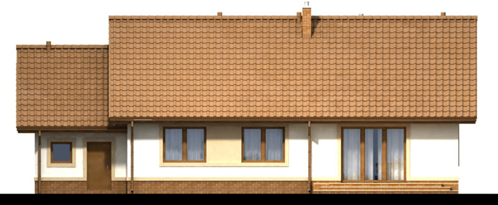 elewacja tylna domu jednorodzinnego Daktyl 3