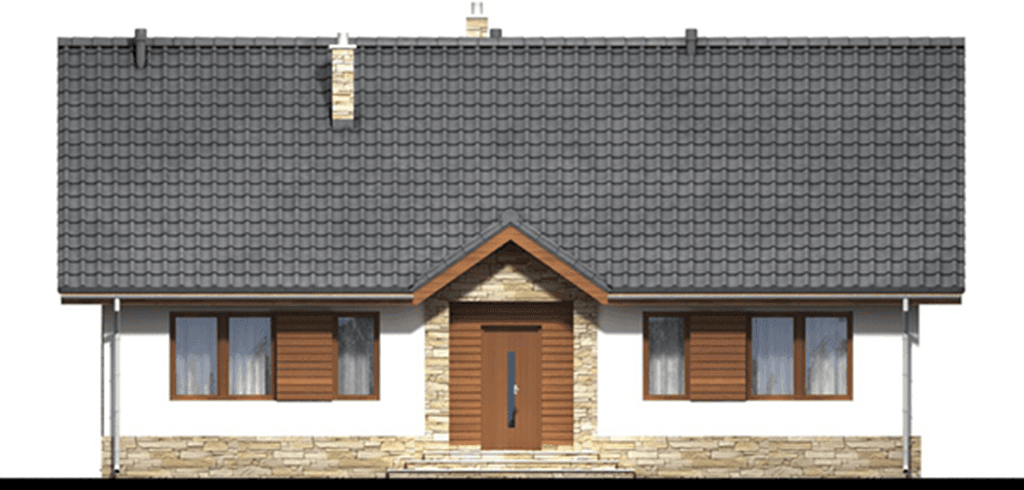 Elewacja frontowa domu jednorodzinnego Daktyl 4