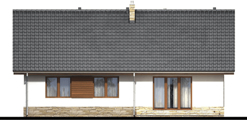 Elewacja tylna domu jednorodzinnego Daktyl 4