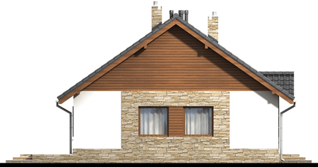 Elewacja lewa domu jednorodzinnego Daktyl 4