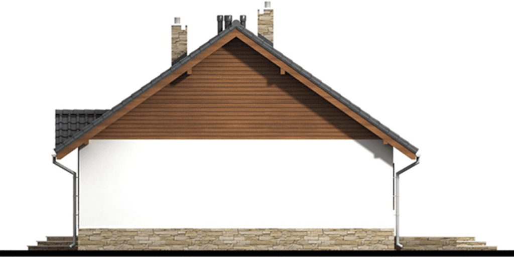 Elewacja prawa domu jednorodzinnego Daktyl 4