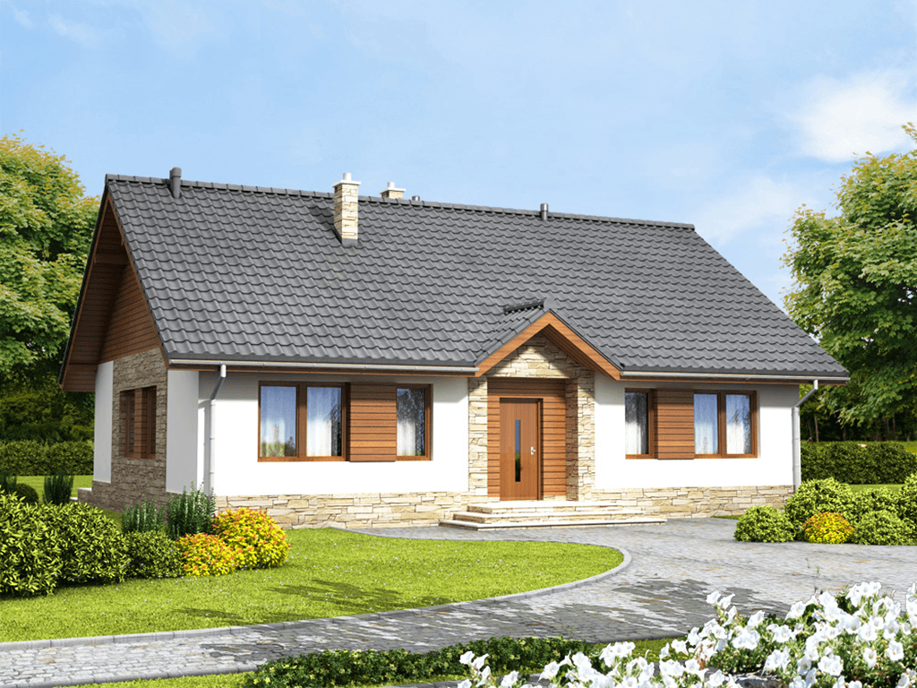 Wizualizacja domu jednorodzinnego Daktyl 4